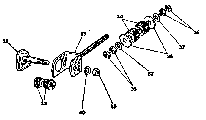 exploded assembly drawing of gearbox tierod